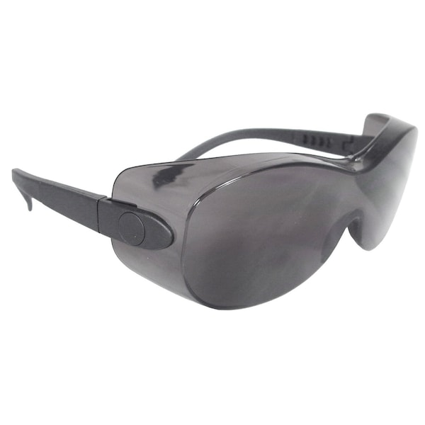 Radians Sheath, Safety Glasses, Anti-Scratch, Smoke Lens, Black Frame, Frameless, 1 PR SH1-20 - main